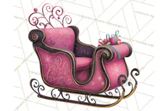 Pink and Black Glam Christmas PNG Clipart Product Image 3
