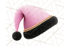 Pink and Black Glam Christmas PNG Clipart Product Image 4