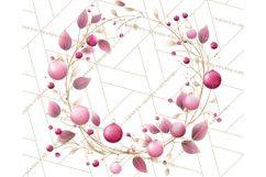 Pink and Black Glam Christmas PNG Clipart Product Image 3