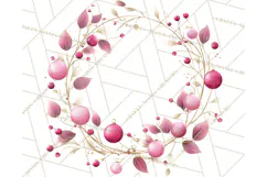 Pink and Black Glam Christmas PNG Clipart Product Image 3