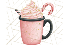 Pink and Black Glam Christmas PNG Clipart Product Image 5