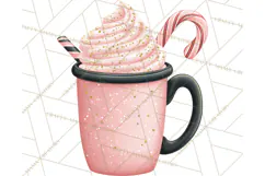 Pink and Black Glam Christmas PNG Clipart Product Image 5