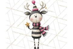 Pink and Black Glam Christmas PNG Clipart Product Image 2