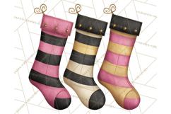 Pink and Black Glam Christmas PNG Clipart Product Image 5