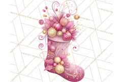 Pink and Black Glam Christmas PNG Clipart Product Image 3