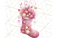 Pink and Black Glam Christmas PNG Clipart Product Image 3