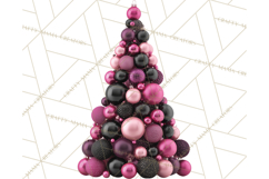 Pink and Black Glam Christmas PNG Clipart Product Image 3