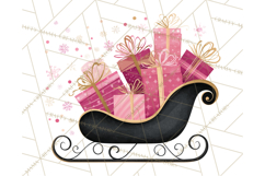 Pink and Black Glam Christmas PNG Clipart Product Image 3
