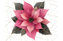 Pink and Black Glam Christmas PNG Clipart Product Image 4