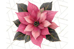 Pink and Black Glam Christmas PNG Clipart Product Image 4