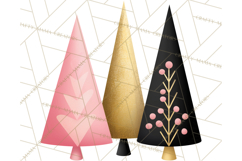 Pink and Black Glam Christmas PNG Clipart Product Image 2