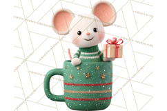 Christmas Characters in Mugs PNG Clipart Product Image 3