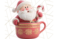 Christmas Characters in Mugs PNG Clipart Product Image 2