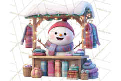 Cute Christmas Market Stall Clipart for Crafts PNG Product Image 3