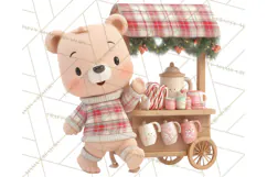 Cute Christmas Market Stall Clipart for Crafts PNG Product Image 4