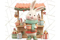 Cute Christmas Market Stall Clipart for Crafts PNG Product Image 5