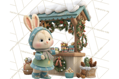 Cute Christmas Market Stall Clipart for Crafts PNG Product Image 3