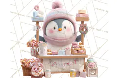Cute Christmas Market Stall Clipart for Crafts PNG Product Image 5