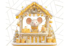 Cute Christmas Market Stall Clipart for Crafts PNG Product Image 3