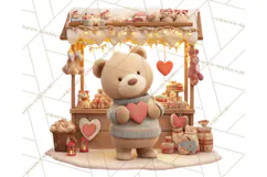 Cute Christmas Market Stall Clipart for Crafts PNG Product Image 4
