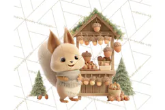 Cute Christmas Market Stall Clipart for Crafts PNG Product Image 5