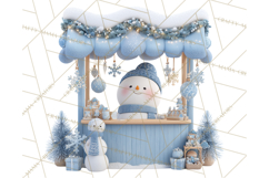 Cute Christmas Market Stall Clipart for Crafts PNG Product Image 2