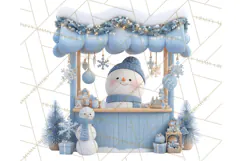 Cute Christmas Market Stall Clipart for Crafts PNG Product Image 2