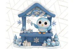 Cute Christmas Market Stall Clipart for Crafts PNG Product Image 2