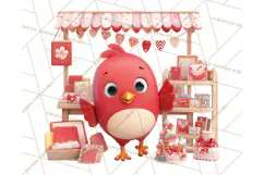Cute Christmas Market Stall Clipart for Crafts PNG Product Image 3