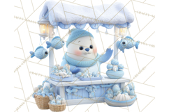 Cute Christmas Market Stall Clipart for Crafts PNG Product Image 4