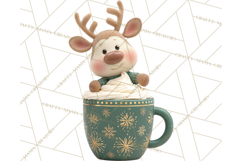 Christmas Characters in Mugs PNG Clipart Product Image 3
