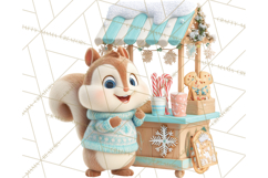 Cute Christmas Market Stall Clipart for Crafts PNG Product Image 4