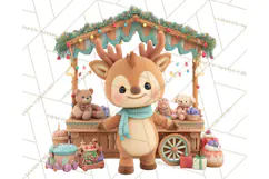Cute Christmas Market Stall Clipart for Crafts PNG Product Image 5