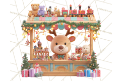 Cute Christmas Market Stall Clipart for Crafts PNG Product Image 2