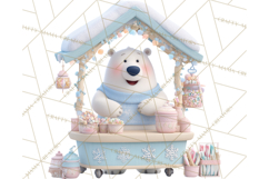 Cute Christmas Market Stall Clipart for Crafts PNG Product Image 4