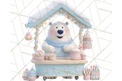 Cute Christmas Market Stall Clipart for Crafts PNG Product Image 4