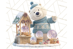 Cute Christmas Market Stall Clipart for Crafts PNG Product Image 5