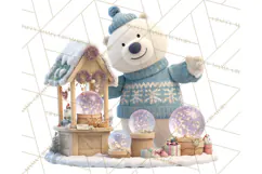 Cute Christmas Market Stall Clipart for Crafts PNG Product Image 5