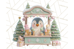 Cute Christmas Market Stall Clipart for Crafts PNG Product Image 2