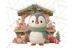 Cute Christmas Market Stall Clipart for Crafts PNG Product Image 3