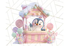 Cute Christmas Market Stall Clipart for Crafts PNG Product Image 5