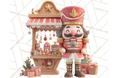 Cute Christmas Market Stall Clipart for Crafts PNG Product Image 3