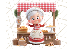 Cute Christmas Market Stall Clipart for Crafts PNG Product Image 5