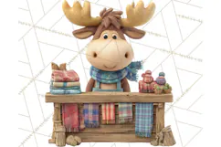 Cute Christmas Market Stall Clipart for Crafts PNG Product Image 2
