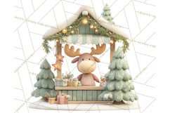 Cute Christmas Market Stall Clipart for Crafts PNG Product Image 3