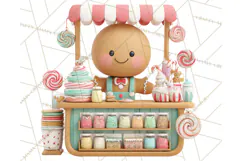 Cute Christmas Market Stall Clipart for Crafts PNG Product Image 4
