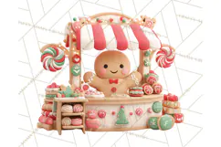 Cute Christmas Market Stall Clipart for Crafts PNG Product Image 5