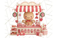 Cute Christmas Market Stall Clipart for Crafts PNG Product Image 2