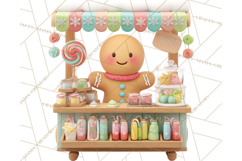 Cute Christmas Market Stall Clipart for Crafts PNG Product Image 4
