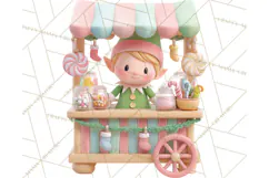 Cute Christmas Market Stall Clipart for Crafts PNG Product Image 4